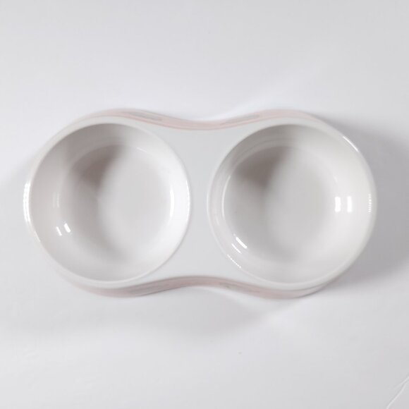 Pusheen Double Cat Food Bowl Feeder Base Pink White Meow Pet NO METAL BOWLS - Picture 8 of 12